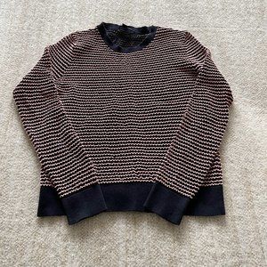 COS Crewneck Open Knit Sweater Top S Blue Pink